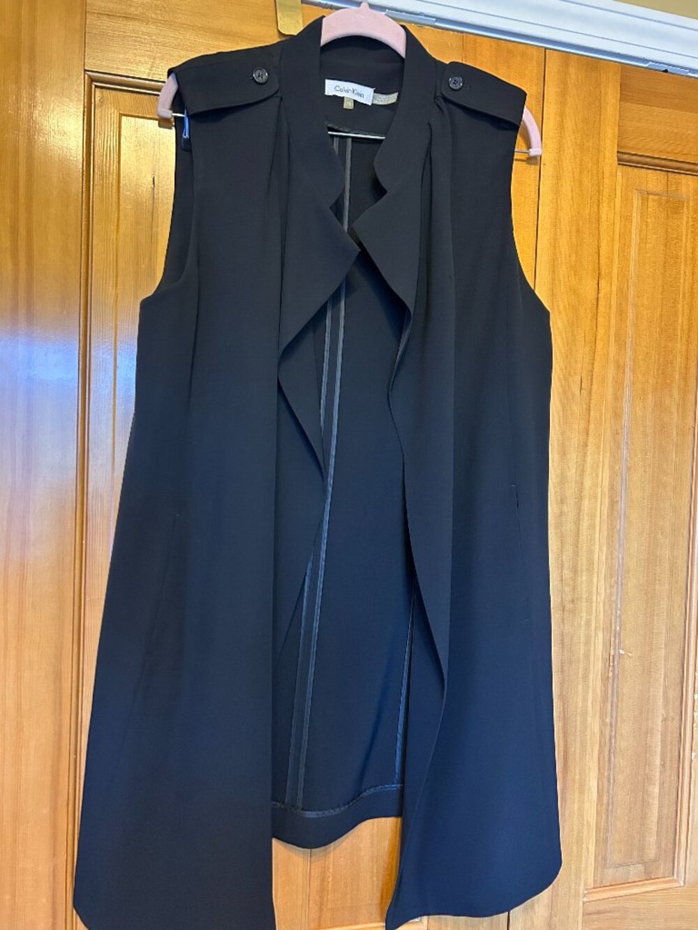 Ladies long vest, Calvin Klein, black - SZ 16